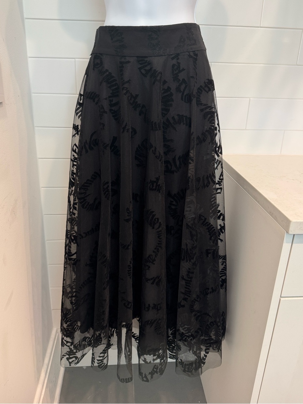 Zimmermann Black Circle-Print Skirt, Runway collection